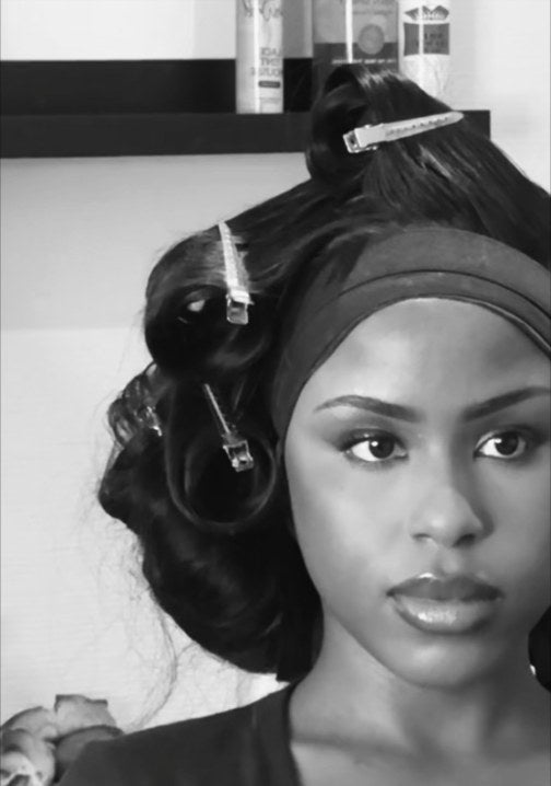 Wig styling during the 1:1 wig course