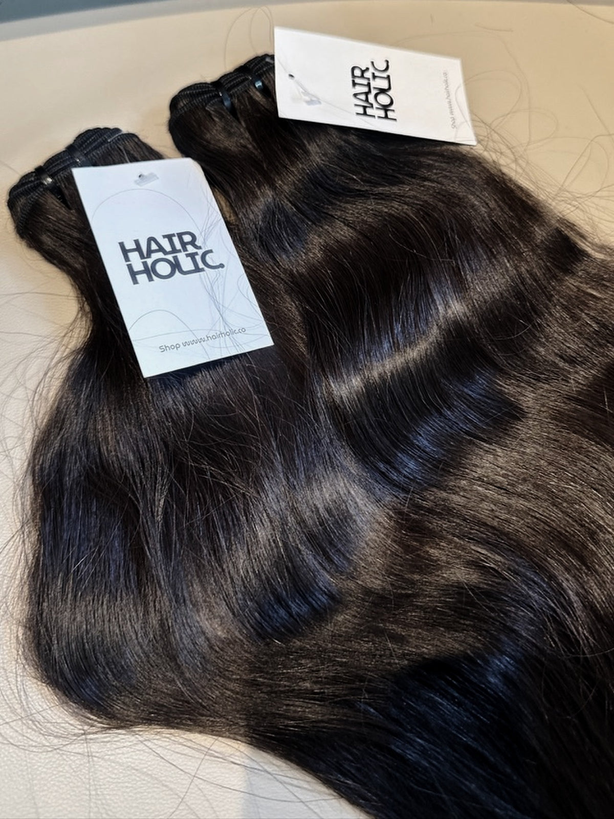 Vietnamese raw straight hair bundles with Hairholic tags